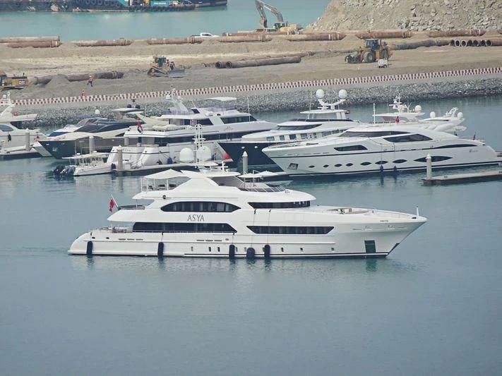 a group of boats in the water aboard ASYA Yacht for Sale
