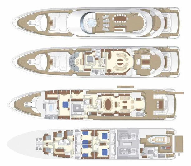 engineering drawing aboard ASYA Yacht for Sale