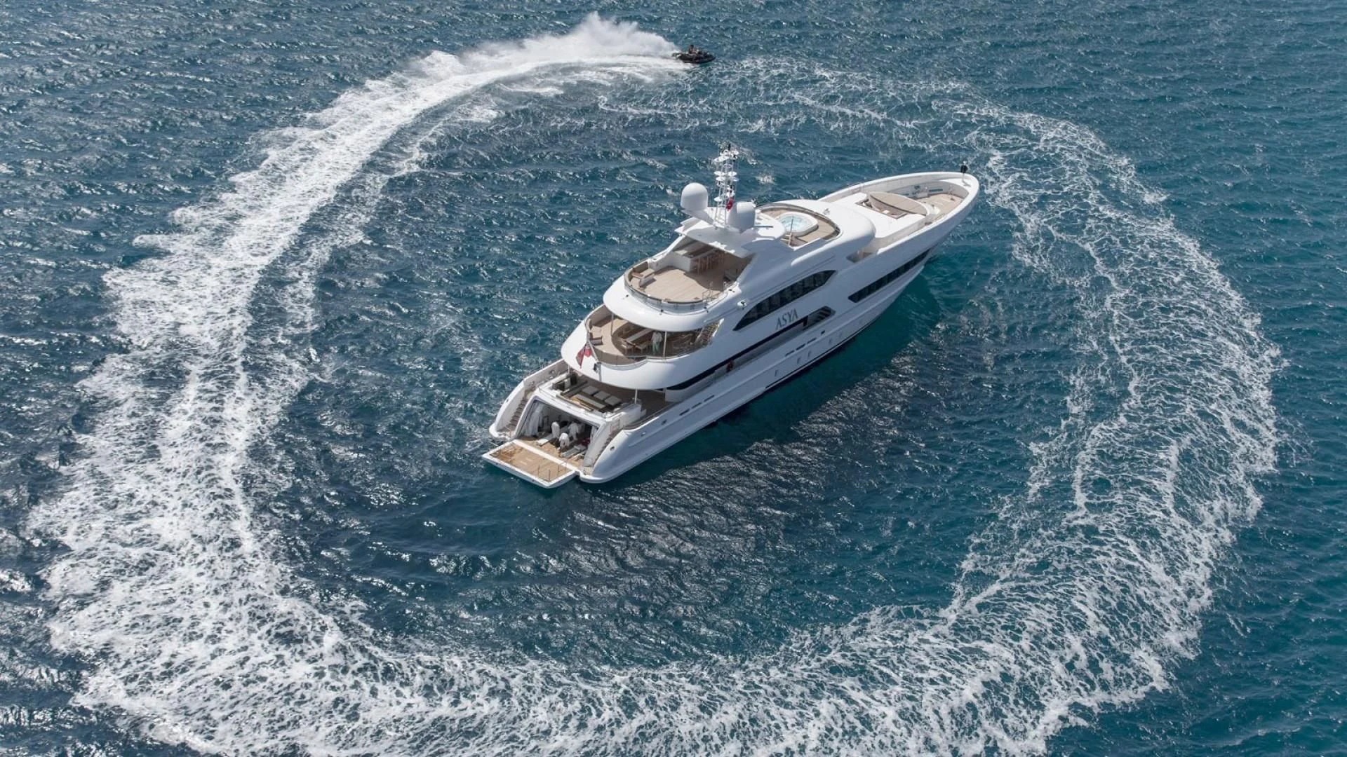 a boat on the water aboard ASYA Yacht for Sale