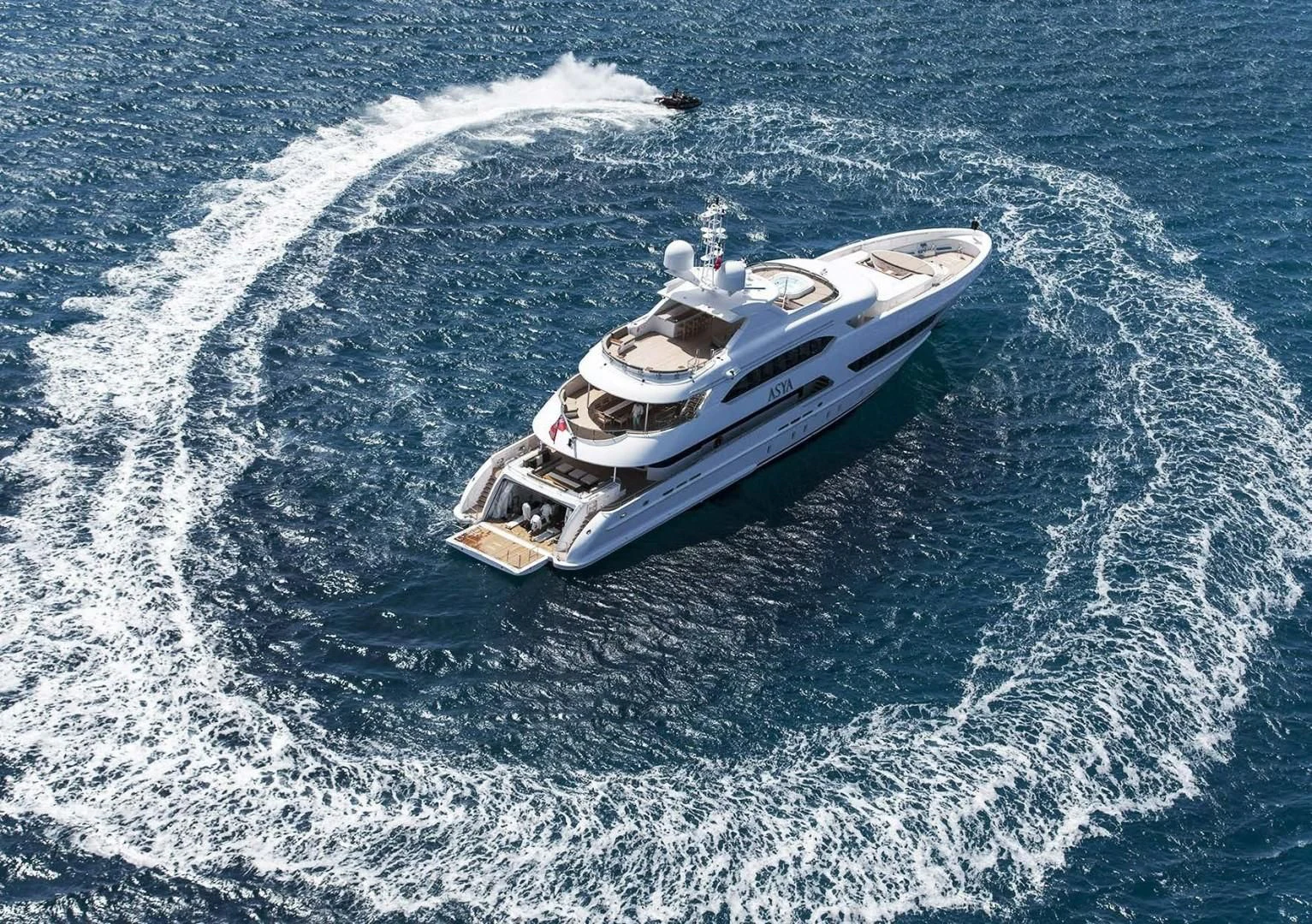 a boat on the water aboard ASYA Yacht for Sale