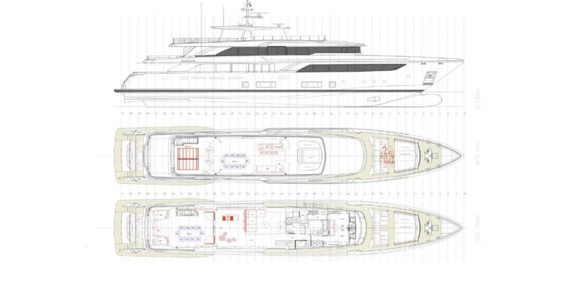 diagram aboard FOUR FLOWERS III Yacht for Sale