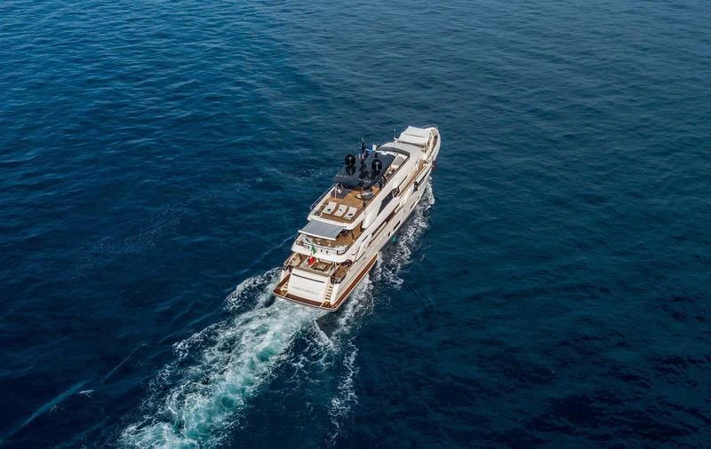 a boat on the water aboard FOUR FLOWERS III Yacht for Sale