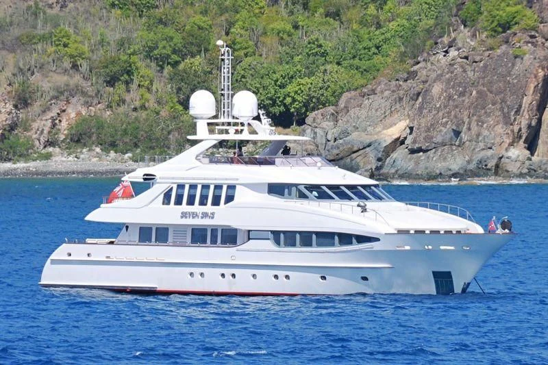 a boat in the water aboard THE LADY K Yacht for Sale