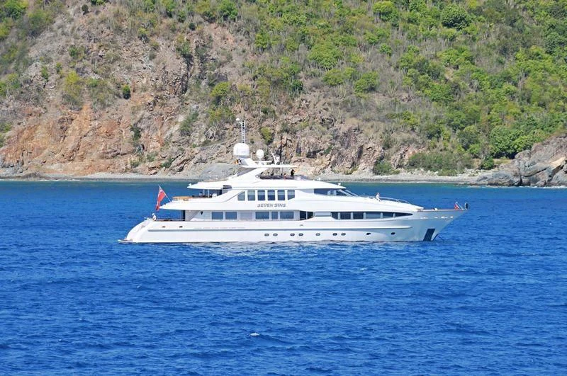 a white boat on the water aboard THE LADY K Yacht for Sale