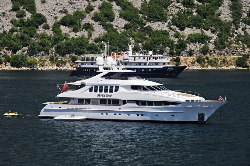 a boat on the water aboard THE LADY K Yacht for Sale