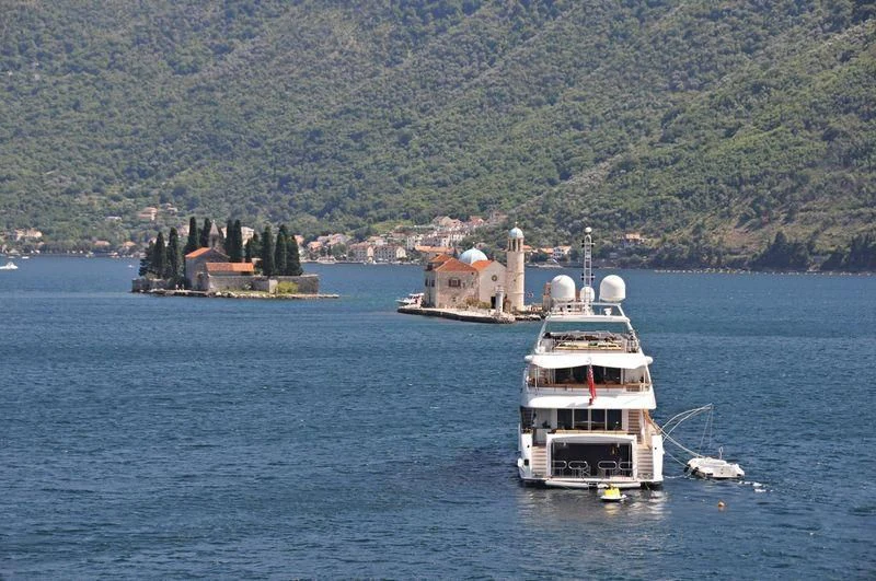 a boat in the water aboard THE LADY K Yacht for Sale
