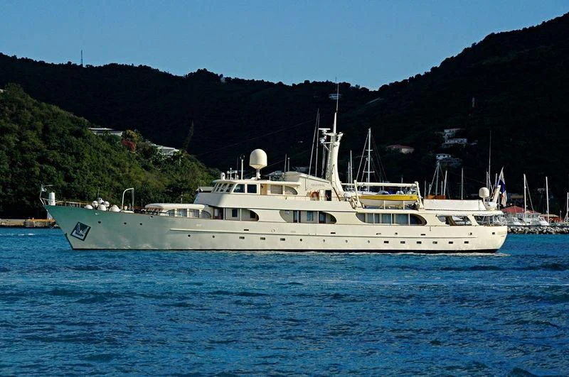 a boat in the water aboard CELESTIAL Yacht for Sale