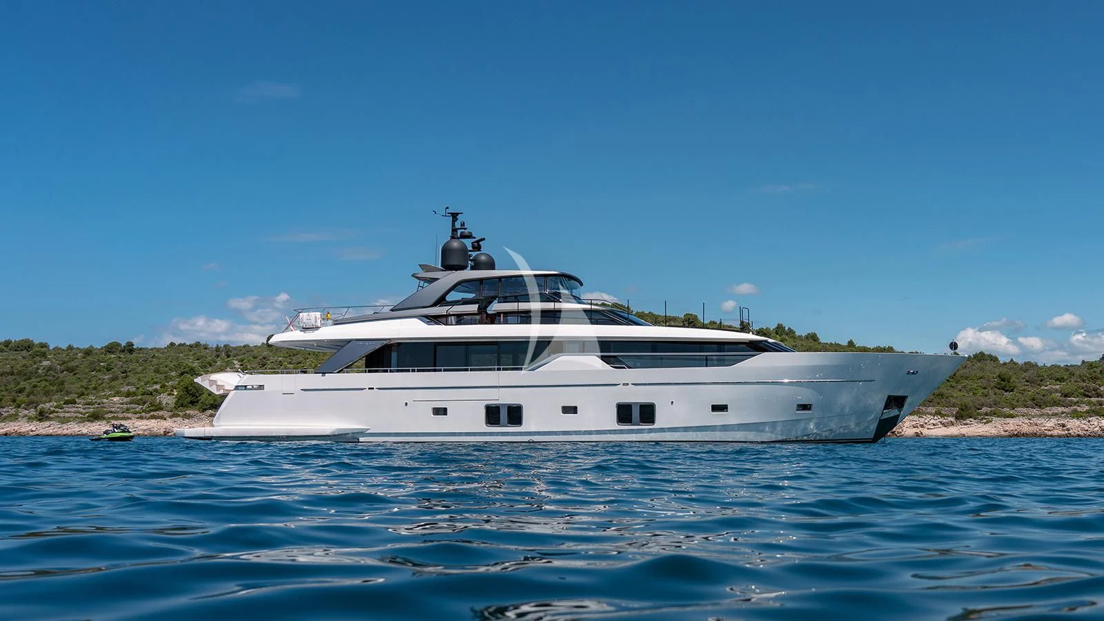 a boat on the water aboard JOURNEY Yacht for Sale
