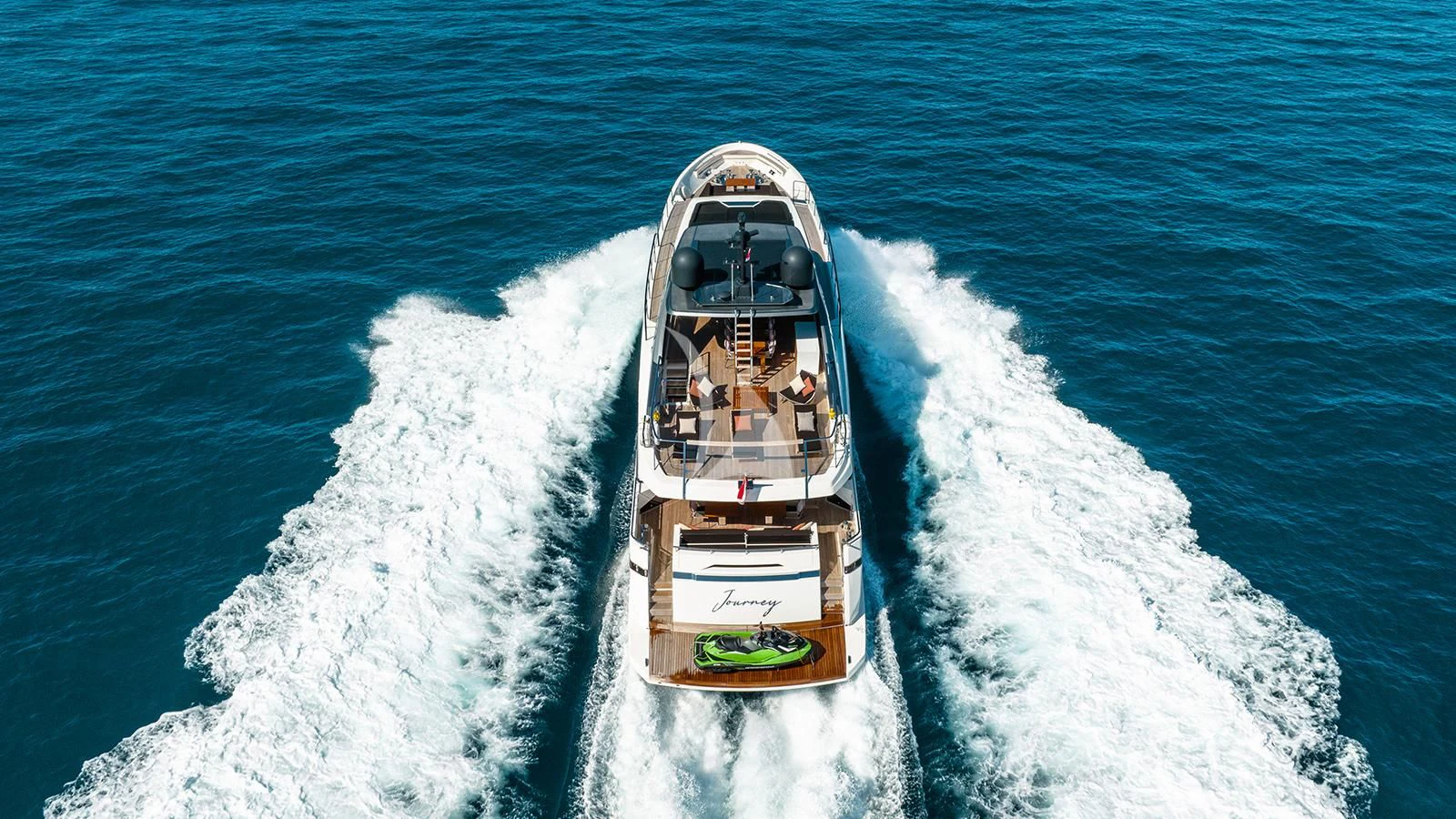 a boat in the water aboard JOURNEY Yacht for Sale