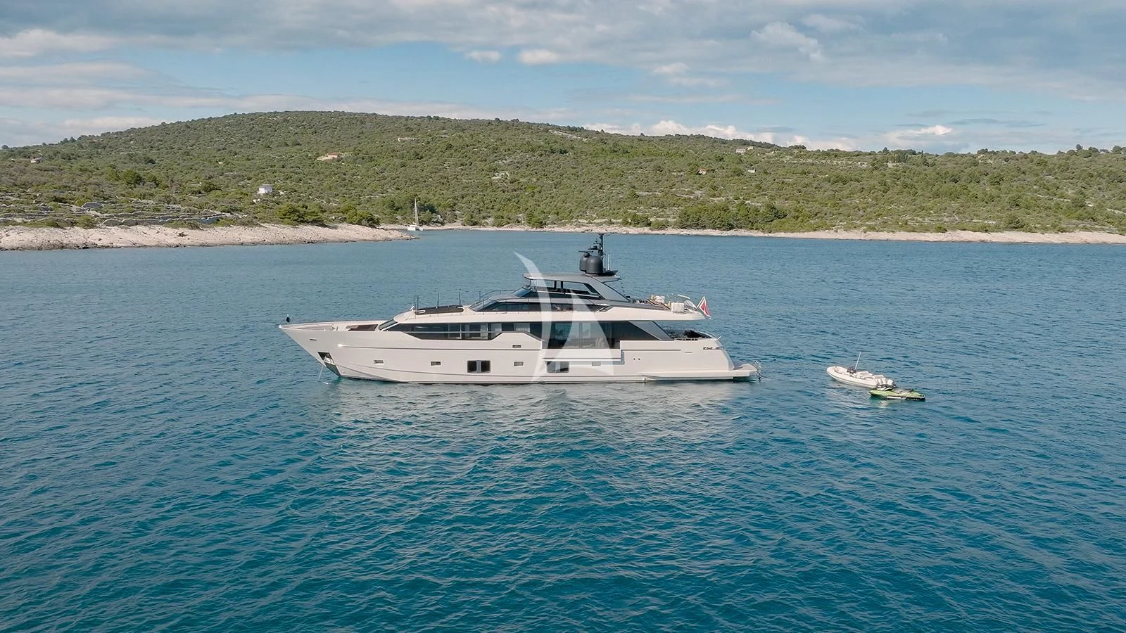 a boat in the water aboard JOURNEY Yacht for Sale