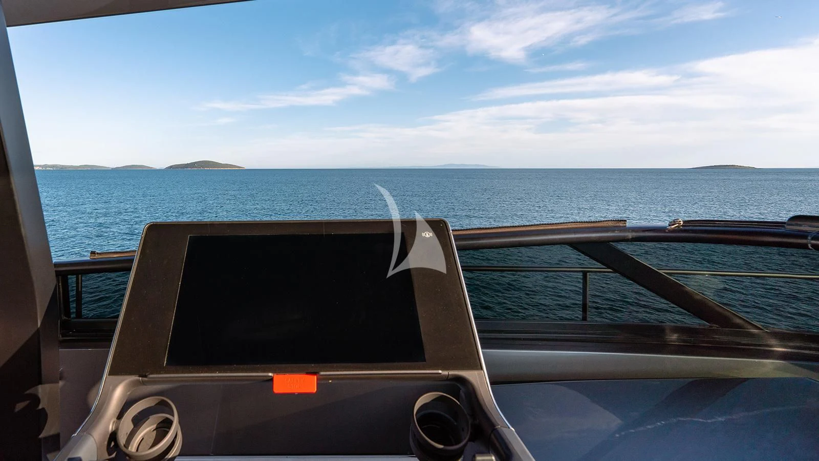 a car on a boat aboard JOURNEY Yacht for Sale