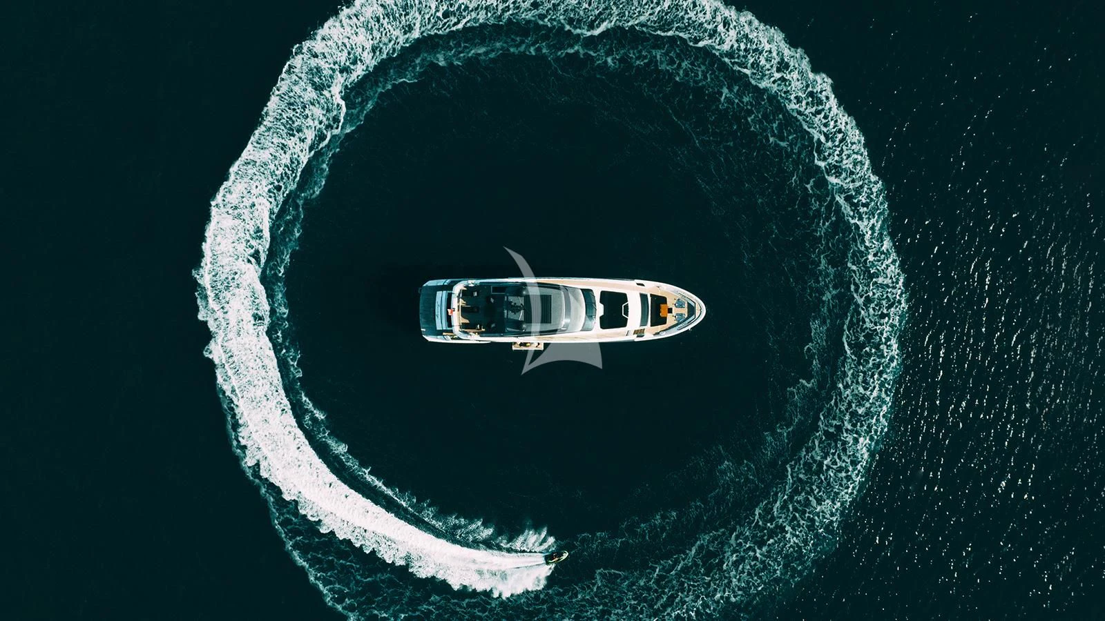 a boat in the water aboard JOURNEY Yacht for Sale
