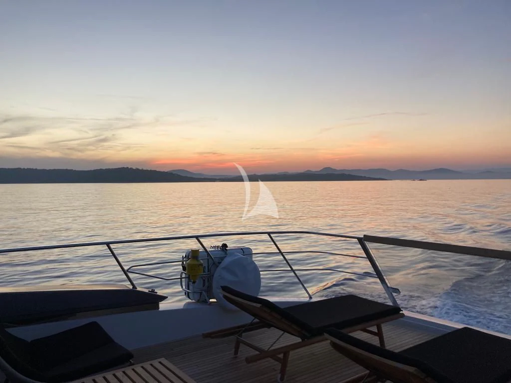 a boat on the water aboard JOURNEY Yacht for Sale
