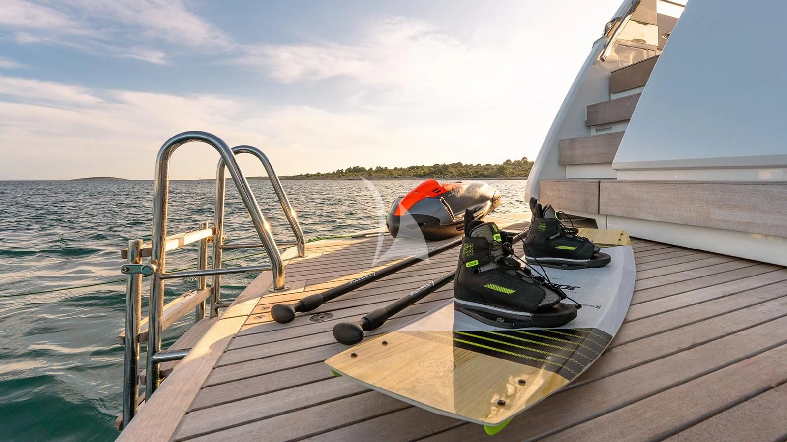 a boat on the water aboard JOURNEY Yacht for Sale