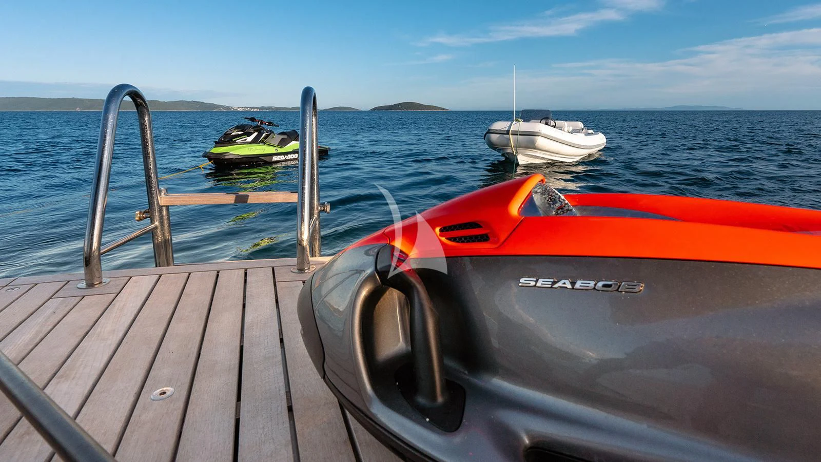 a boat on a boat aboard JOURNEY Yacht for Sale
