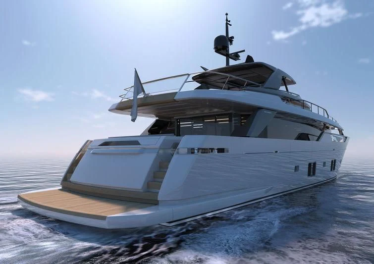 a white yacht on the water aboard JOURNEY Yacht for Sale