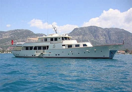 a boat on the water aboard CHINI VI Yacht for Sale