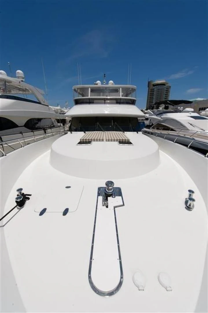 a group of white boats aboard RHONDAVOUS Yacht for Sale