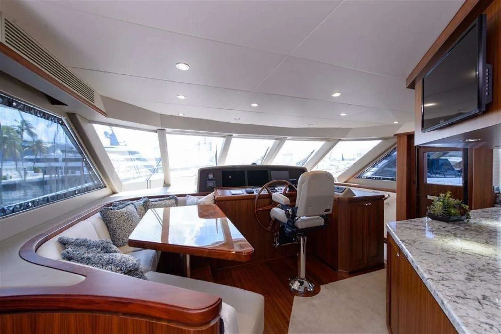 inside of a car aboard RHONDAVOUS Yacht for Sale
