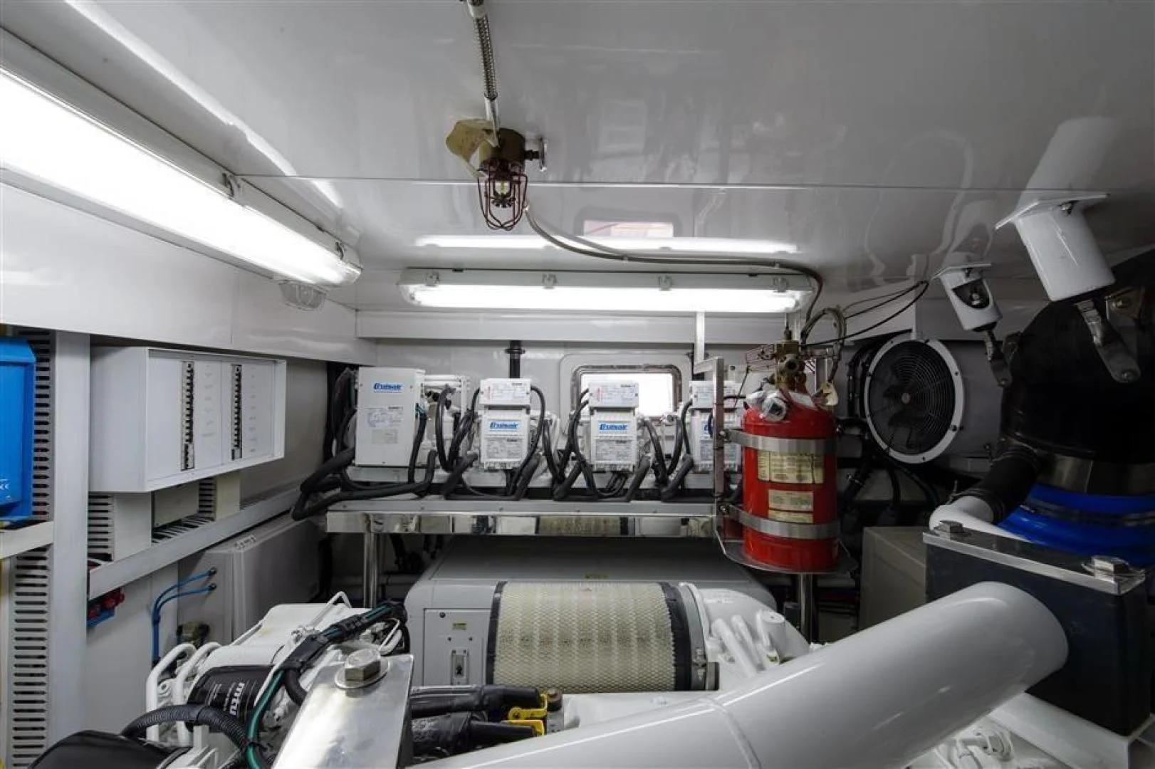 a room with equipment and equipment aboard RHONDAVOUS Yacht for Sale