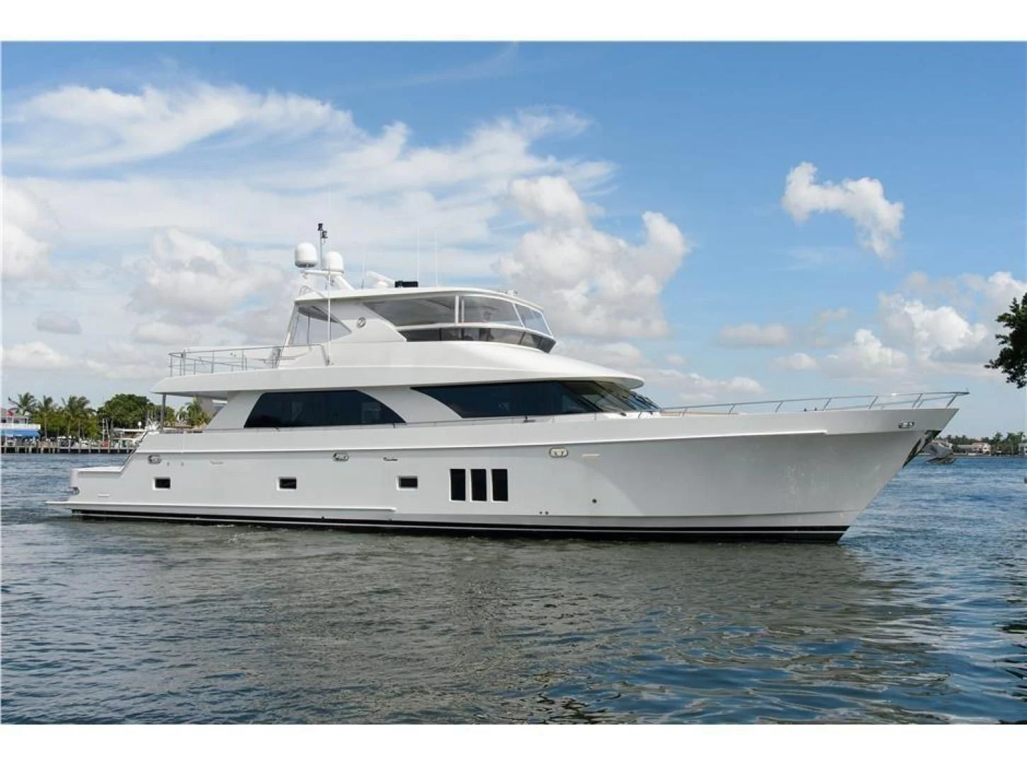 a white yacht in the water aboard RHONDAVOUS Yacht for Sale