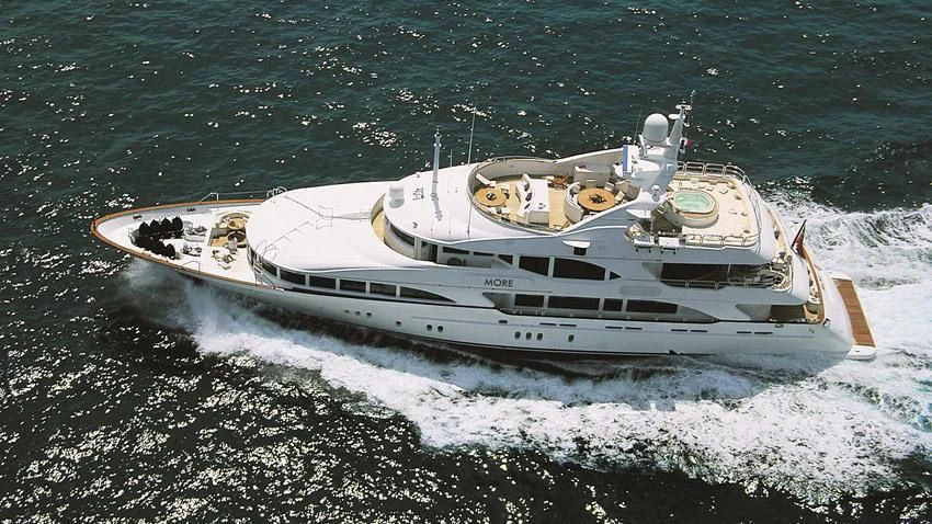 a ship on the water aboard MORE Yacht for Sale