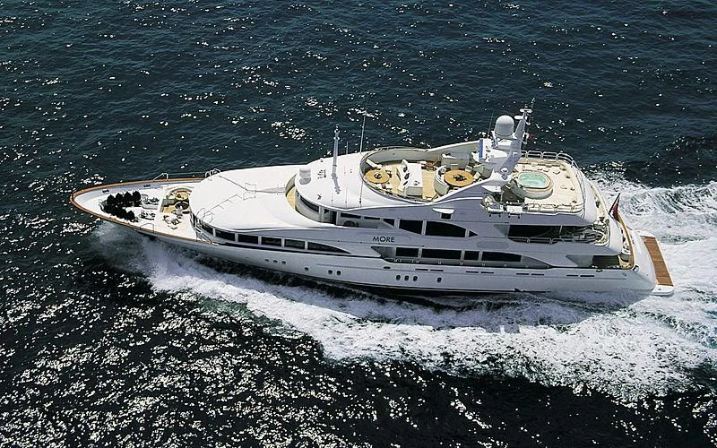 a ship in the water aboard MORE Yacht for Sale