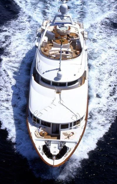 a ship in the water aboard MORE Yacht for Sale