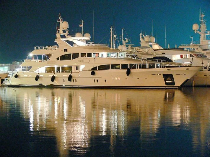 a couple of large boats in the water aboard MORE Yacht for Sale