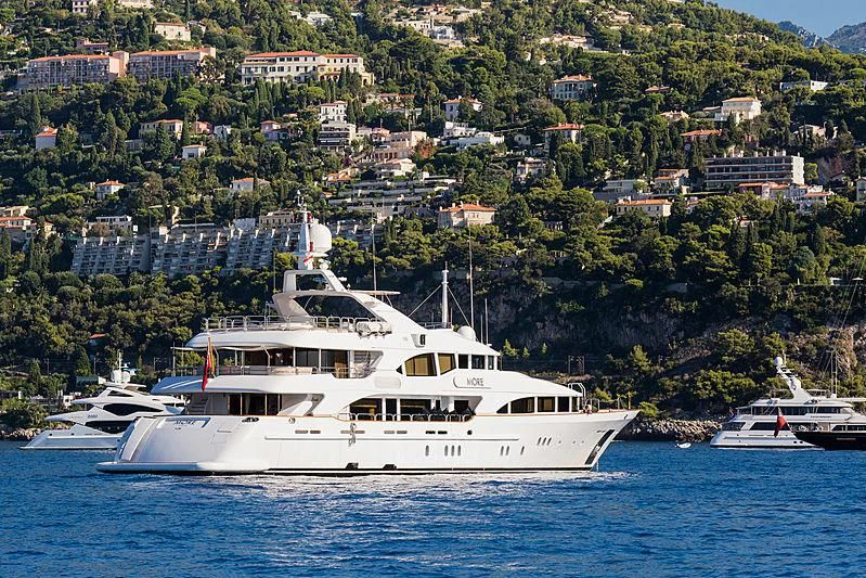 a boat in the water aboard MORE Yacht for Sale