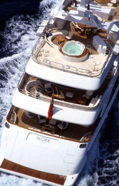 a space shuttle in the snow aboard MORE Yacht for Sale