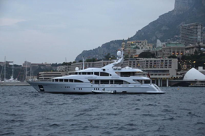 a boat in the water aboard MORE Yacht for Sale