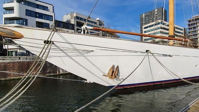 a boat docked in a harbor aboard ZACA A TE MOANA Yacht for Sale