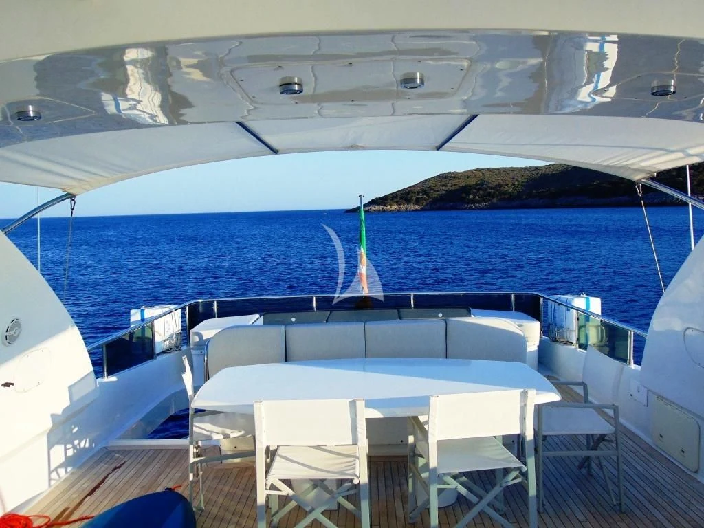 a boat with a large body of water in the background aboard WILLFUL Yacht for Sale