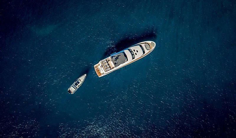 a boat in the water aboard WANDA Yacht for Sale