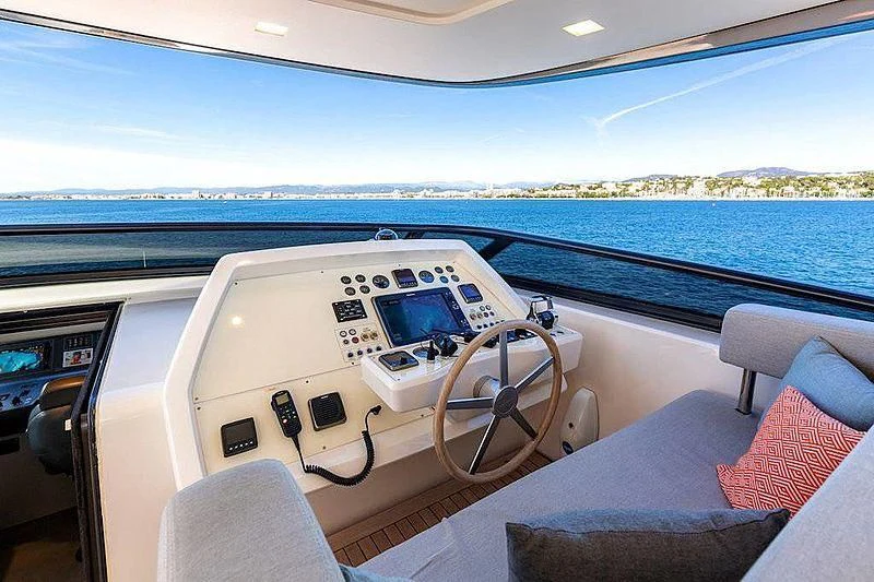 inside of a car aboard WANDA Yacht for Sale