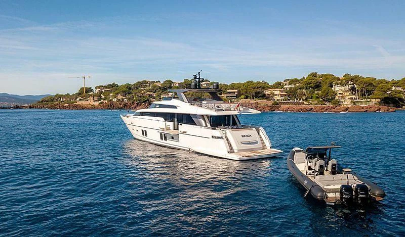 a boat in the water aboard WANDA Yacht for Sale