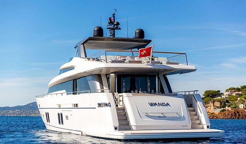a boat on the water aboard WANDA Yacht for Sale