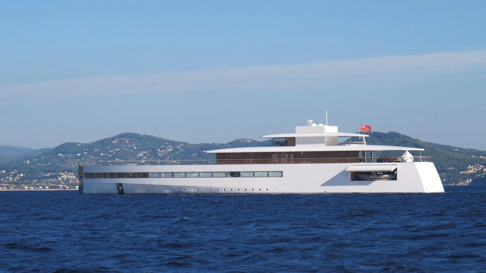 a large white boat in the water aboard VENUS Yacht for Sale