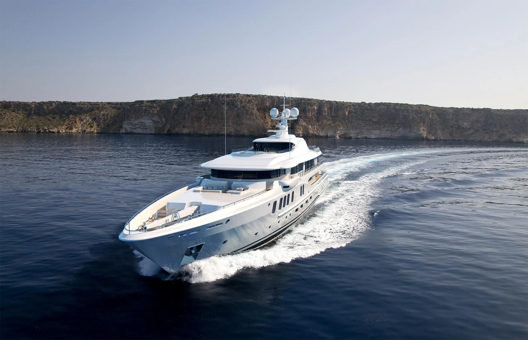 a boat on the water aboard AMELS 220 Yacht for Sale