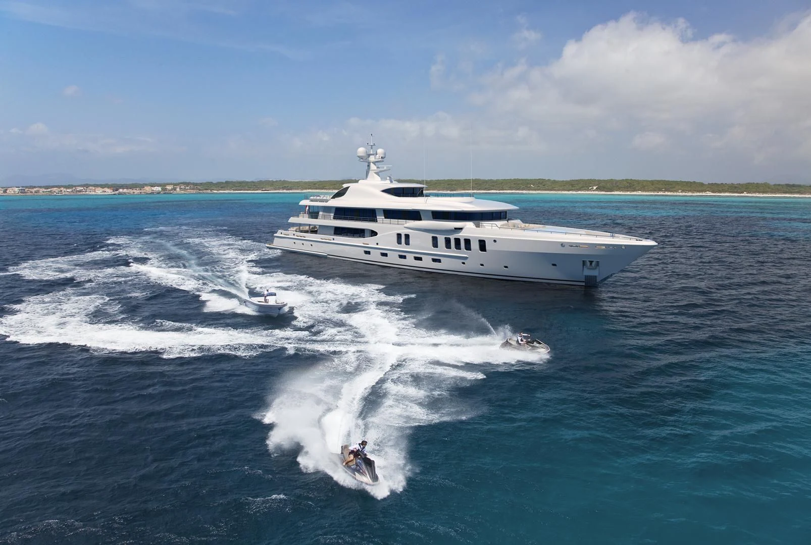 a boat on the water aboard AMELS 220 Yacht for Sale