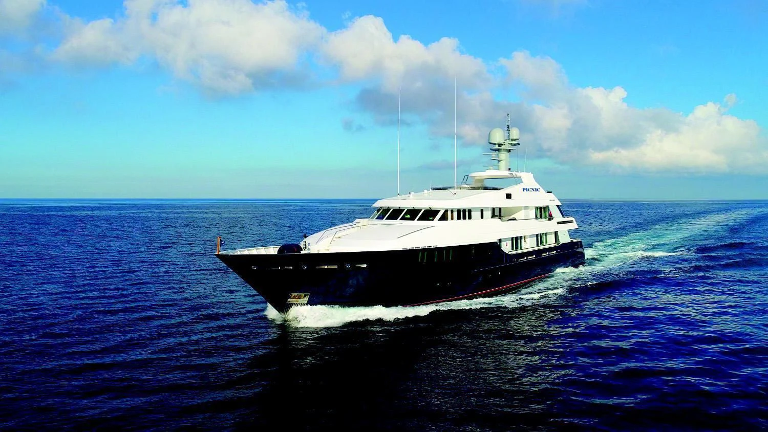 a boat in the water aboard REVERIE Yacht for Sale