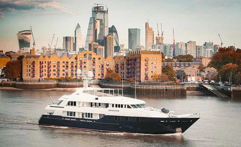 a boat on the water aboard REVERIE Yacht for Sale