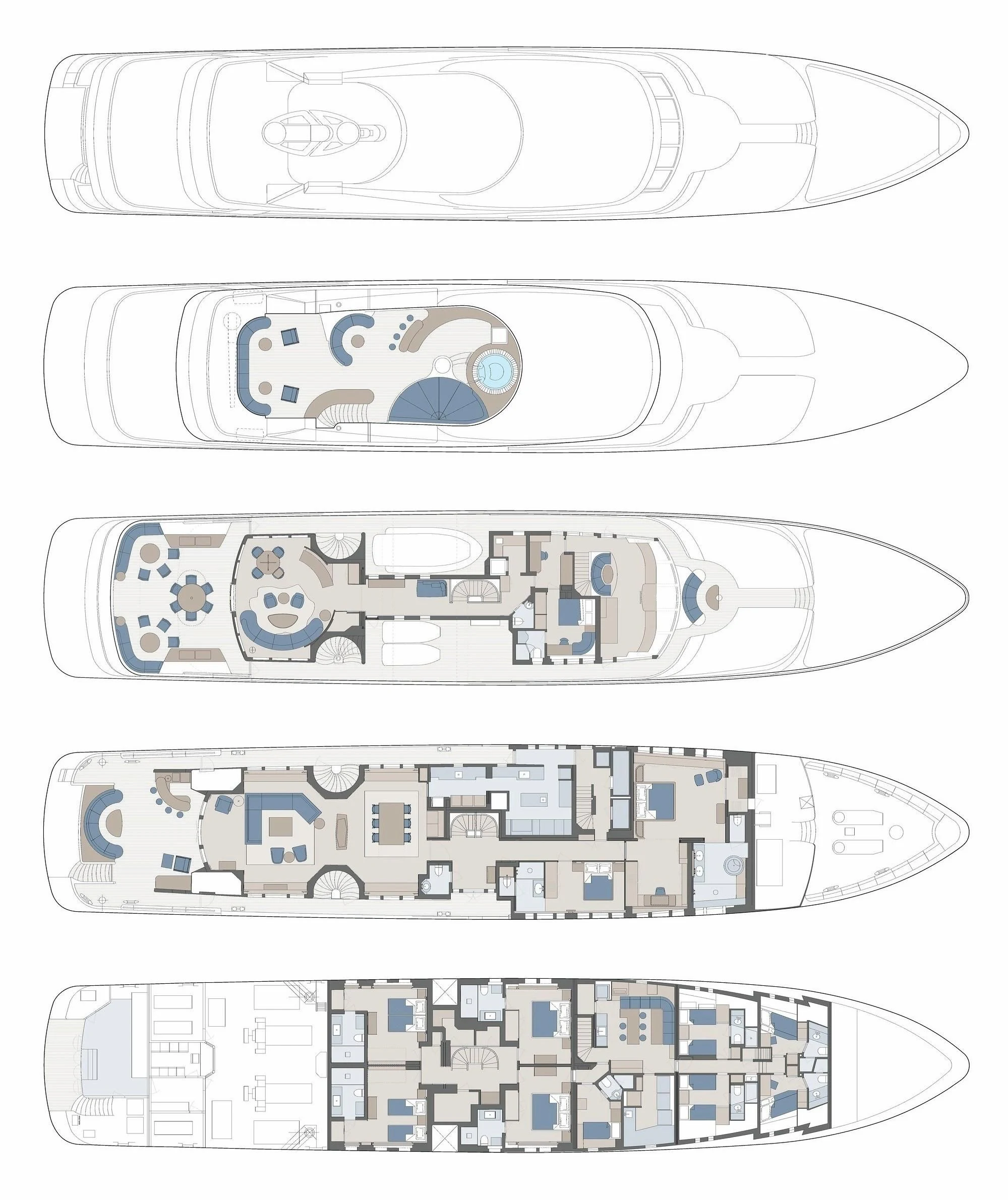 diagram aboard REVERIE Yacht for Sale