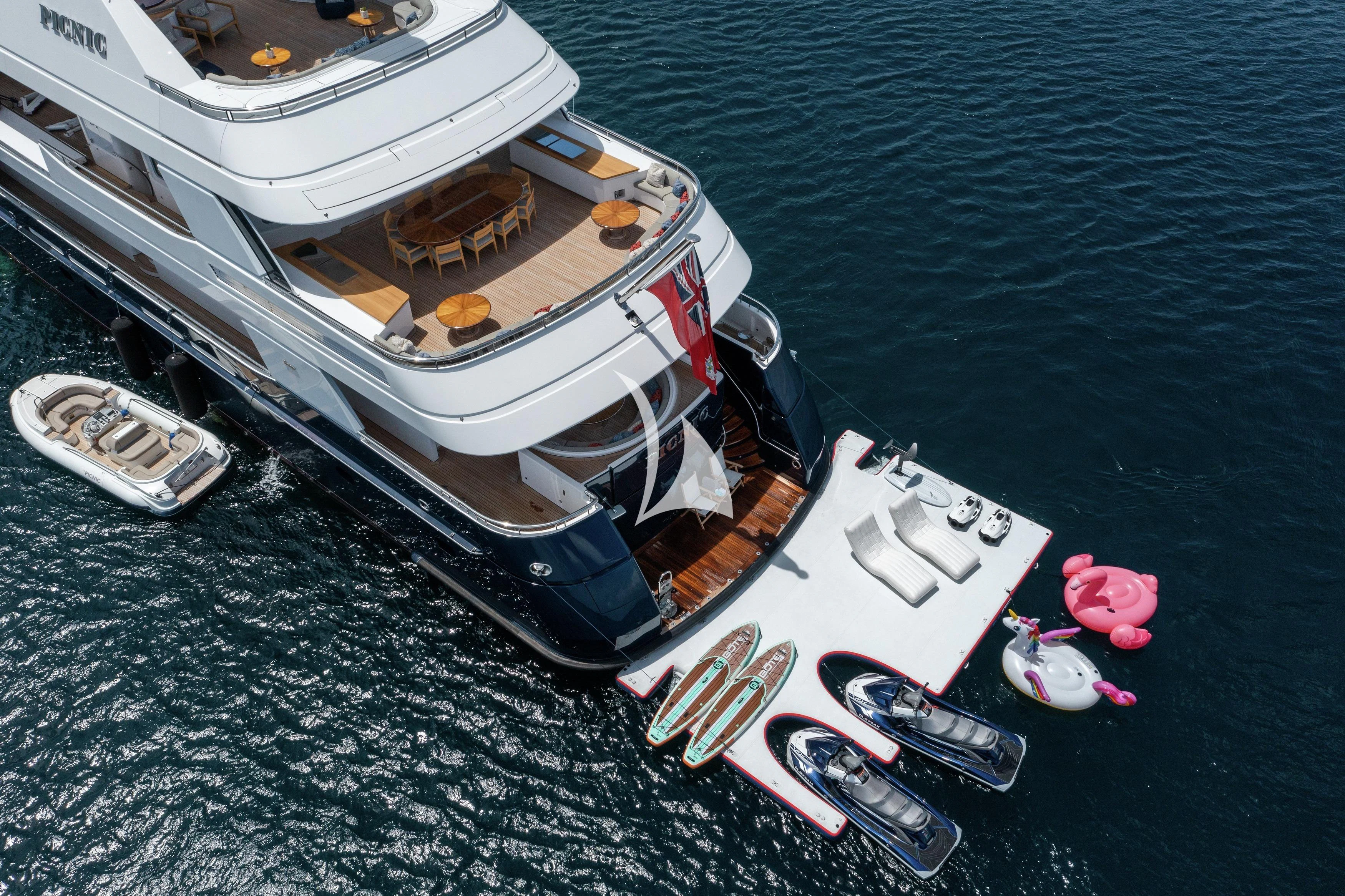 a boat on the water aboard REVERIE Yacht for Sale