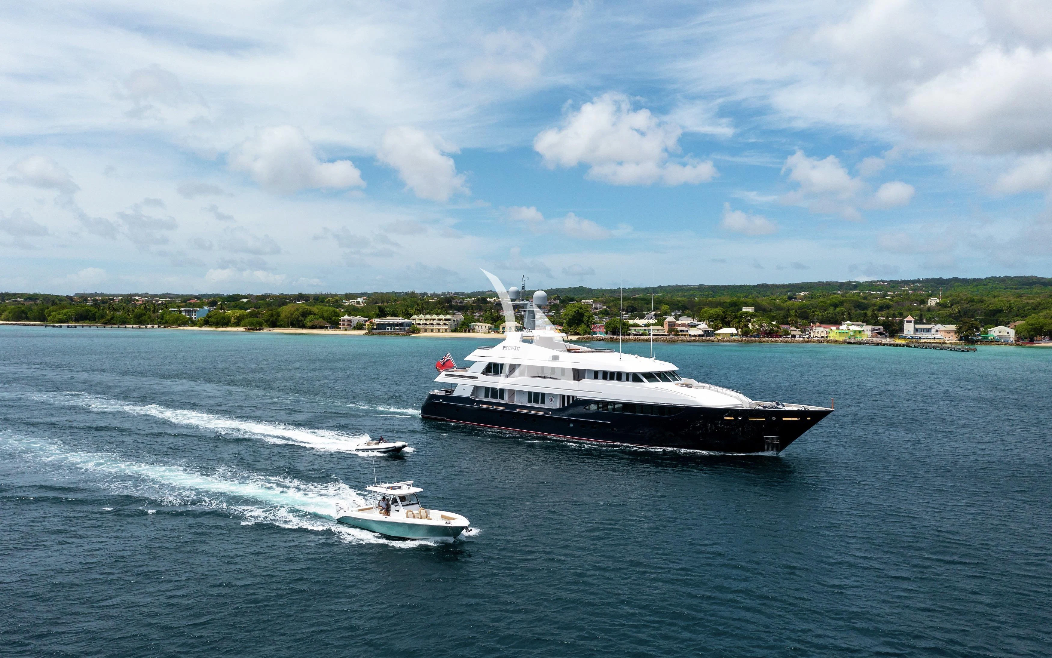 a boat on the water aboard REVERIE Yacht for Sale