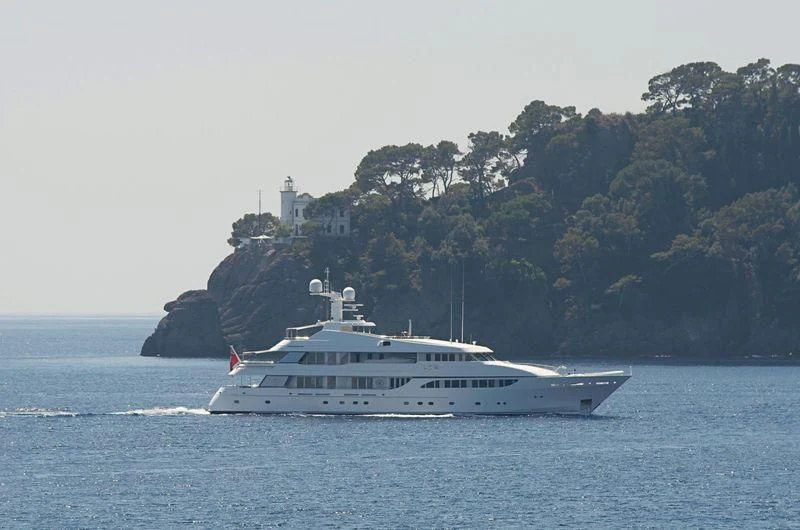 a boat on the water aboard REVERIE Yacht for Sale