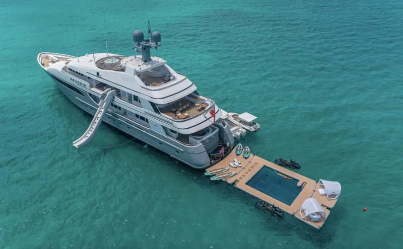 a ship in the water aboard REVERIE Yacht for Sale