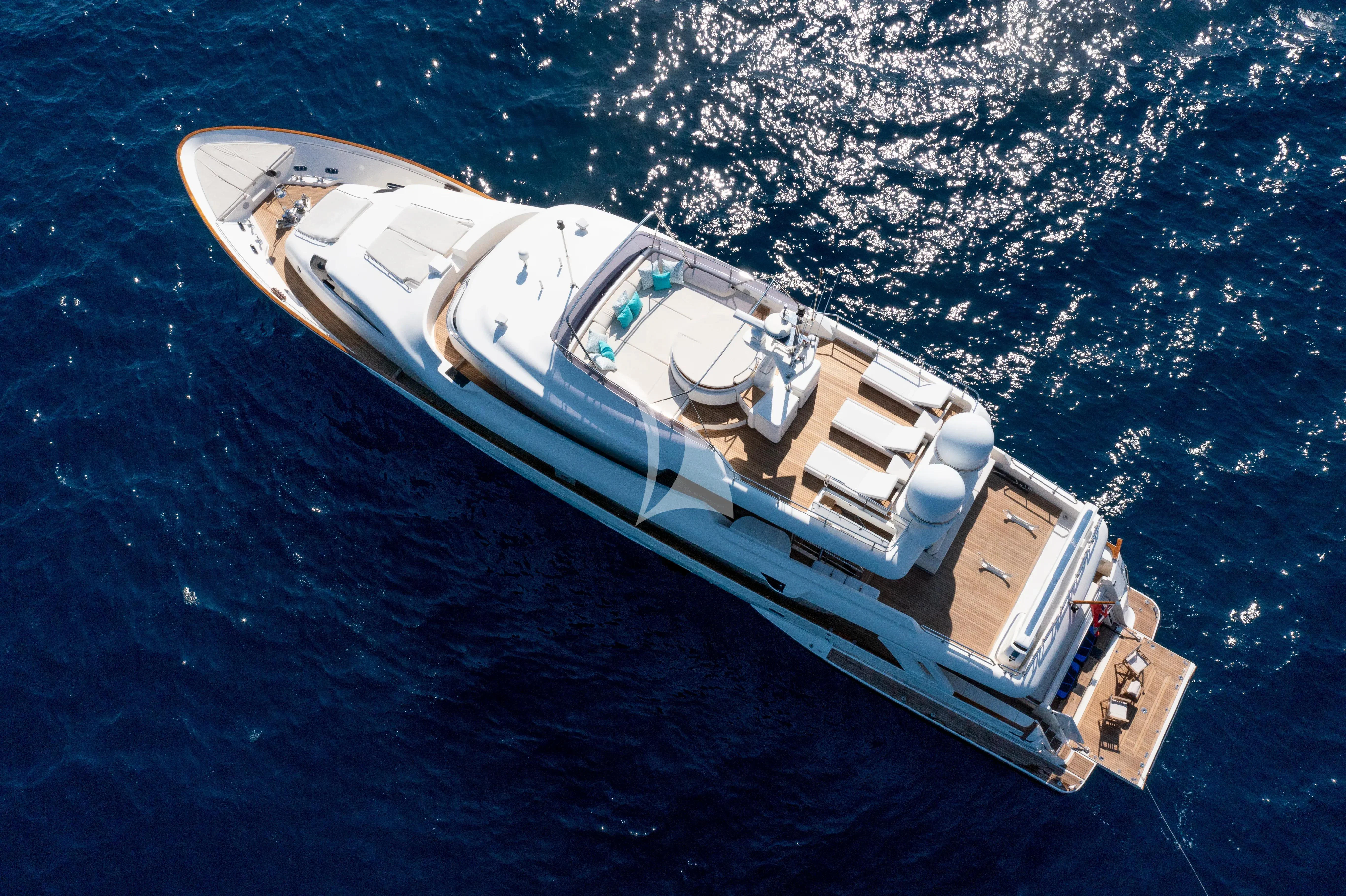 a satellite in space aboard CENTURION Yacht for Sale