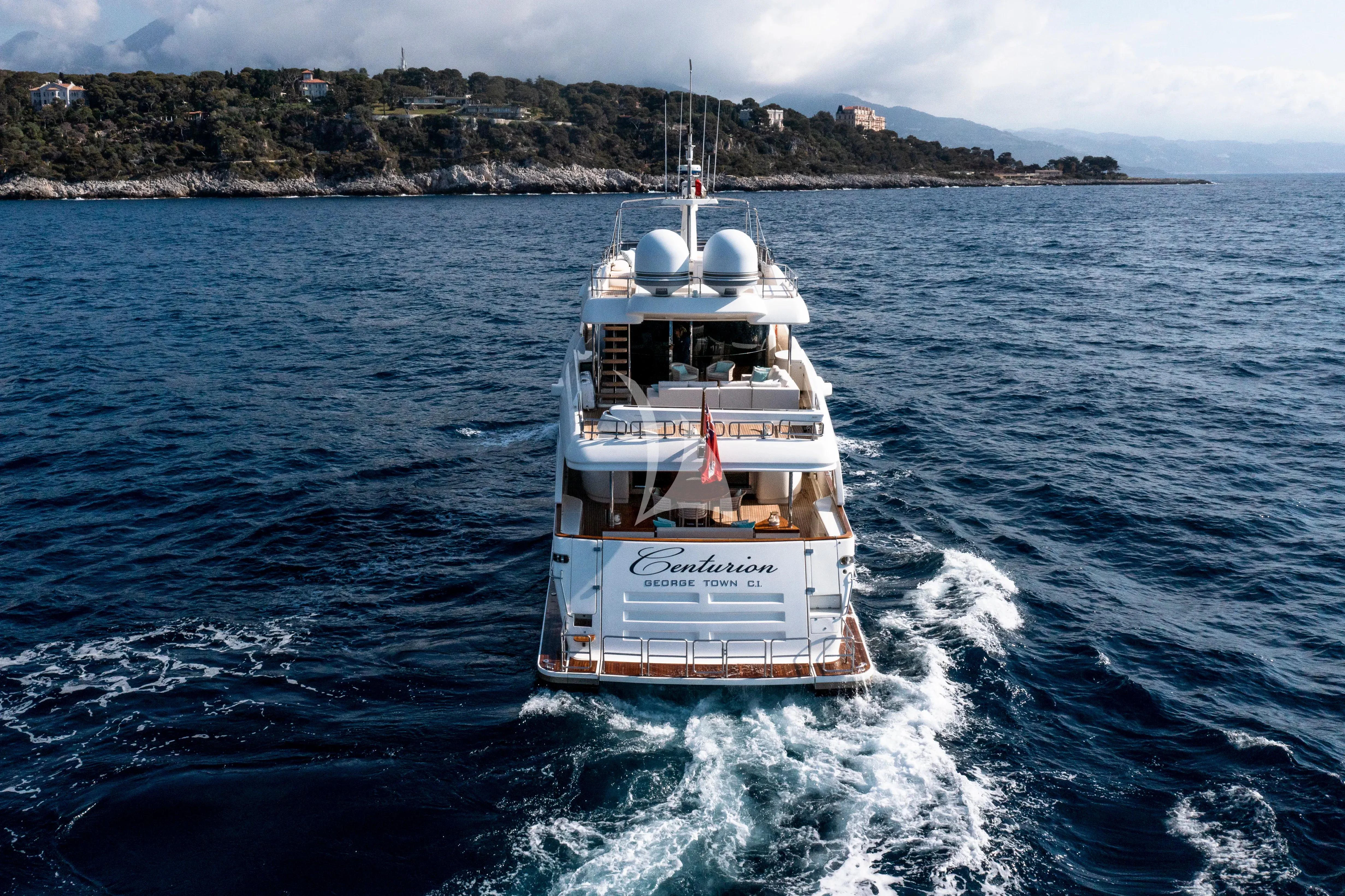 a boat on the water aboard CENTURION Yacht for Sale